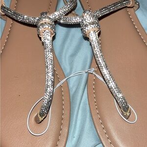 A New Day Silver and Brown Sandals